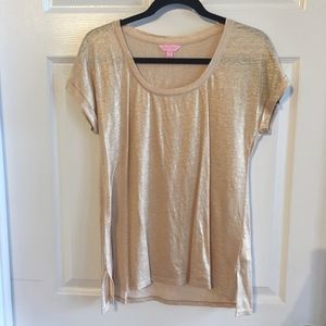 NWT Lilly Pulitzer Inara Top in Sand Dune